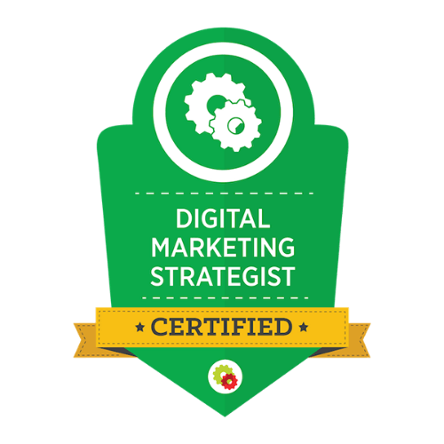 Badge symbolizing marketing certification