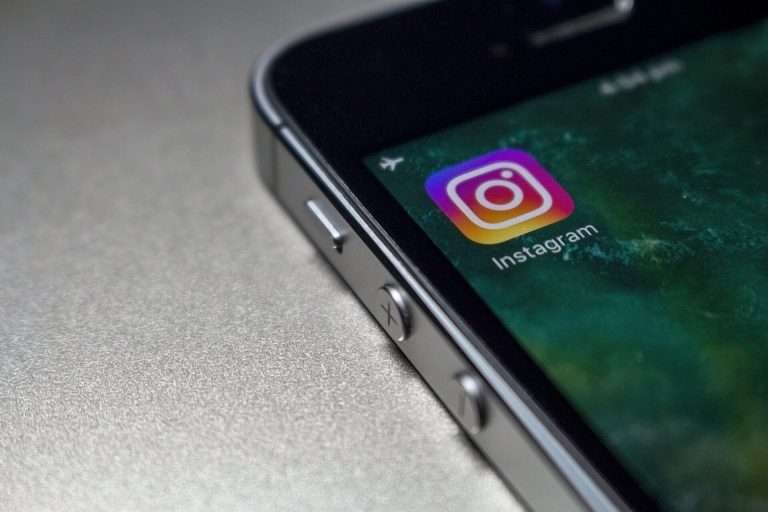 Instagram app on a mobile phone